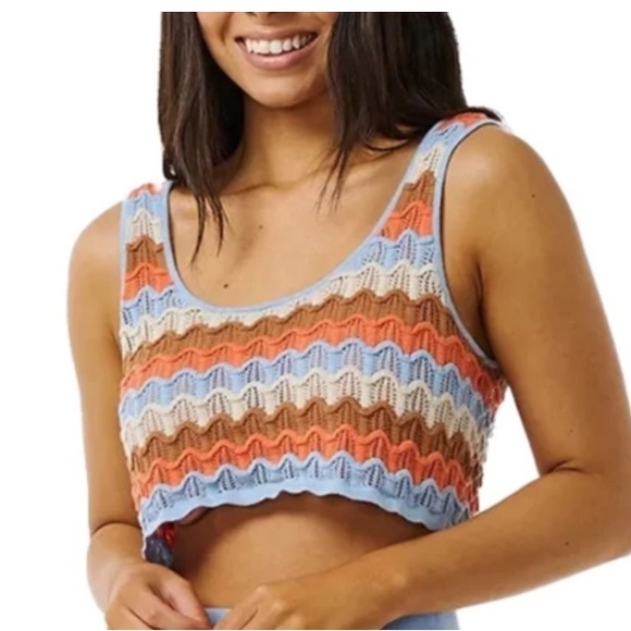 Rip Curl Santorini Sun Crochet Tank. NWT. - Picture 3 of 4